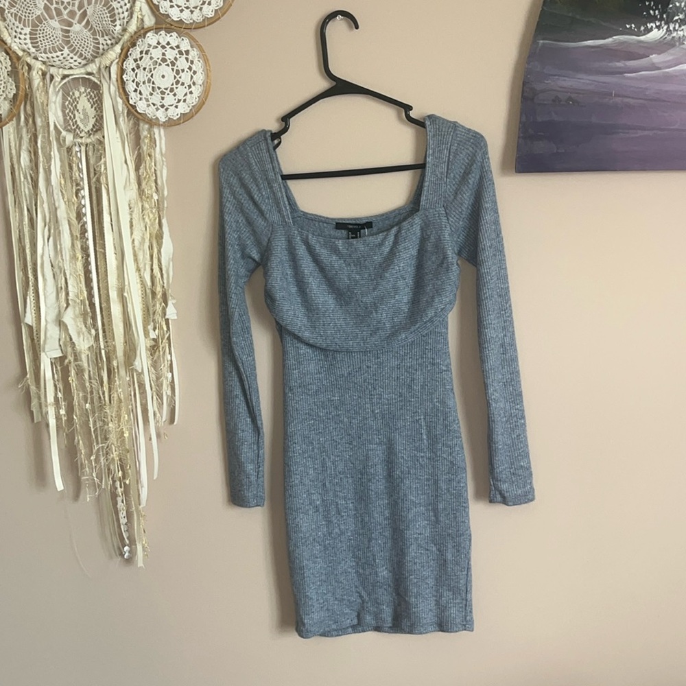 *size medium* rue 21 light blue short long sleeve sweater dress never worn